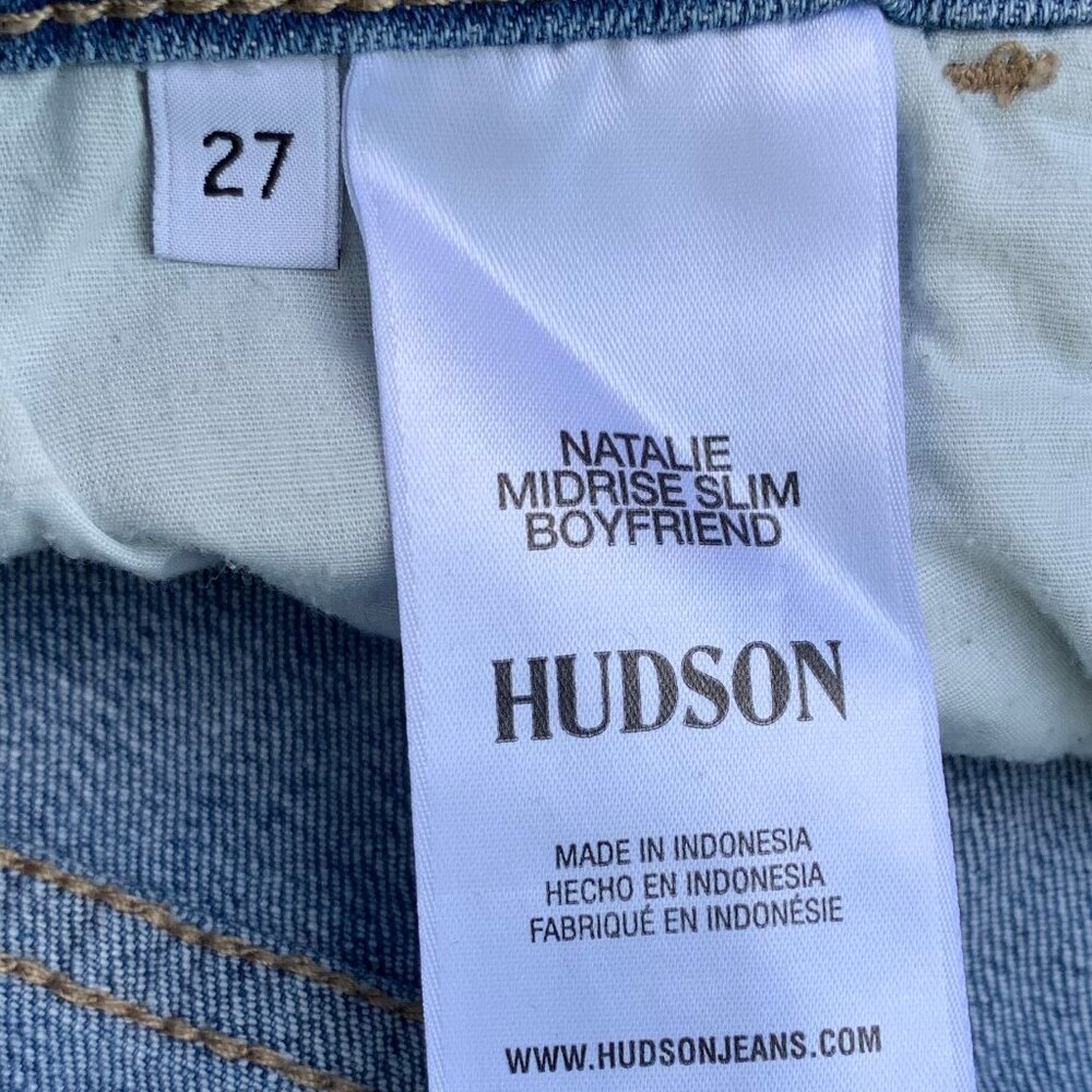Hudson Natalie Mid Rise Slim Boyfriend Crop Jeans Sz27 - Picture 14 of 16